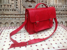 Load image into Gallery viewer, Genuine leather School Backpack - Cross body satchel - straps are all removable