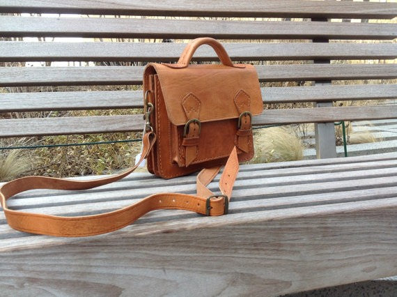 Ipad Leather Cross Body Mini Bag / Satchel