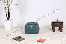Load image into Gallery viewer, Blue Ottoman Blue Pouf