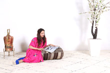 Load image into Gallery viewer, Moroccan Embroidered Pouffe