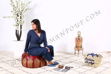 Load image into Gallery viewer, Fes Leather Ottoman Pouf