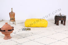 Load image into Gallery viewer, Burgundy Lovely Warm Red Leather Pouf