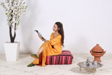 Load image into Gallery viewer, Tribal Moroccan pouf