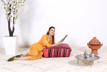 Load image into Gallery viewer, Tribal Moroccan pouf