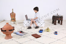Load image into Gallery viewer, Leather Ottoman in Green