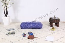 Load image into Gallery viewer, Hot Peach Moroccan Leather Round Pouf