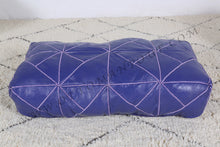 Load image into Gallery viewer, Hot Peach Moroccan Leather Round Pouf