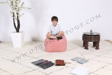 Load image into Gallery viewer, Purple Ottoman Pouf