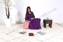 Load image into Gallery viewer, Purple Ottoman Pouf