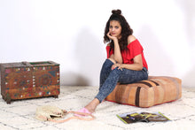Load image into Gallery viewer, Fabulous Moroccan handmade Kilim pouf