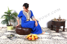 Load image into Gallery viewer, Brownish Leather Pouf