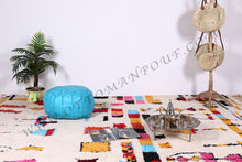 Load image into Gallery viewer, Blue Ottoman Blue Pouf