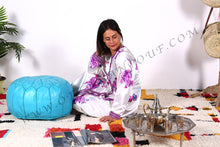 Load image into Gallery viewer, Blue Ottoman Blue Pouf