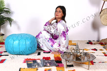 Load image into Gallery viewer, Blue Ottoman Blue Pouf