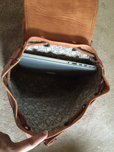 Load image into Gallery viewer, New York small camera Rustic Backpack - handmade natural Leather