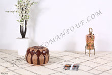 Load image into Gallery viewer, Brownish Leather Pouf