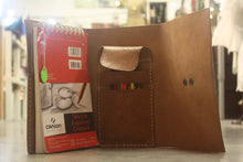 Load image into Gallery viewer, On SALE Refillable Leather Journals Leather Wrap for Sketchbook Ask a Question