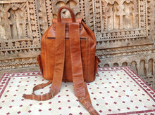 Load image into Gallery viewer, Large Handmade Travel Leather Backpack from New York