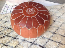 Load image into Gallery viewer, Crazy Sale, Leather Pouf & Handmade Leather Backpack " sale set "
