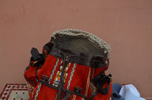 Load image into Gallery viewer, Giant travel Moroccan Carpet Backpack with Leather Moroccan Kilim Bag
