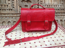 Load image into Gallery viewer, Genuine Leather School Backpack - Cross Body Satchel - Straps are all Removable