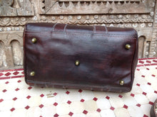 Load image into Gallery viewer, Doctor chocolate Leather Duffle Bag / Purse