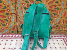 Load image into Gallery viewer, Amazing Light Green Rustic handmade Leather Backpack