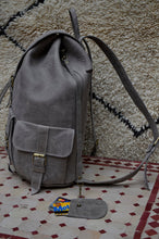 Load image into Gallery viewer, Amazing Large Rustic Gray handmade Travel Leather Backpack ON SALE