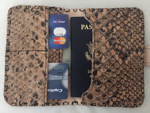 Load image into Gallery viewer, Reserved - Genuine Snake Skin Hand Stitch Passeport and Wallet Leather Case