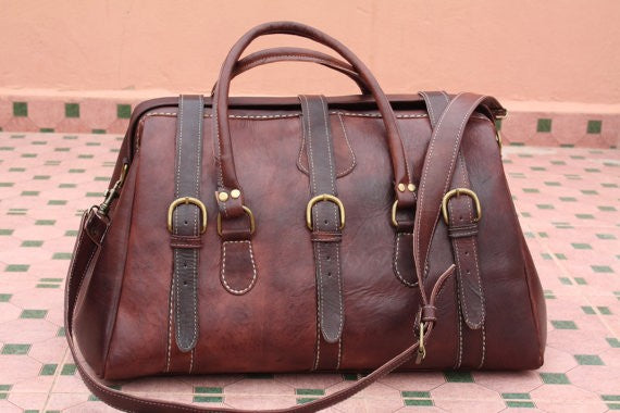 Leather Duffle Bag / Purse