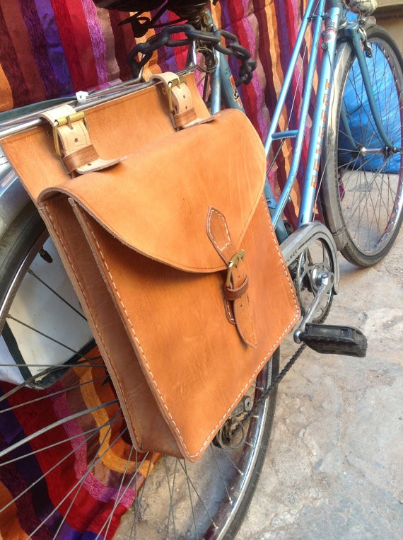 Leather Handmade Bicycle saddle Bag