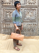 Load image into Gallery viewer, Handmade Leather Purse With Soft Handles in Natural Tara Color
