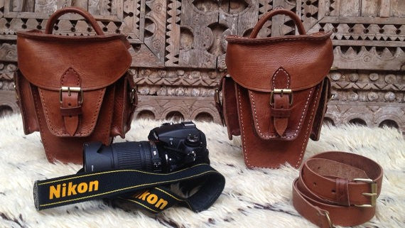 Cameraman - Nikon & Canon handmade Leather Photographer Purse NOW in NY