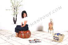 Load image into Gallery viewer, Marrakech Leather Ottoman Pouf
