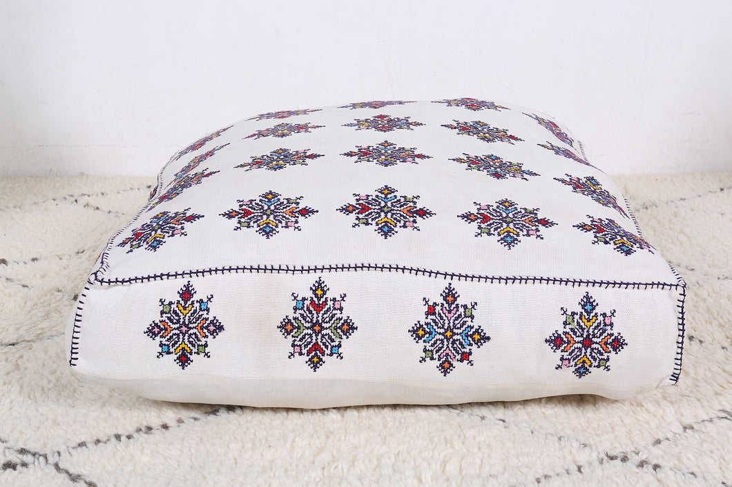 Moroccan rug pouf 