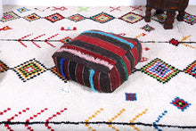 Load image into Gallery viewer, Vintage Moroccan Kilim Pouf
