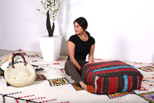 Load image into Gallery viewer, Vintage Moroccan Kilim Pouf

