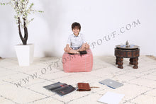 Load image into Gallery viewer, Purple Ottoman Pouf
