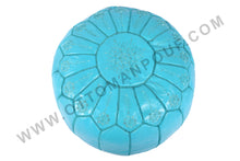 Load image into Gallery viewer, Blue Ottoman Blue Pouf
