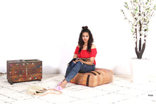 Load image into Gallery viewer, Fabulous Moroccan handmade Kilim pouf
