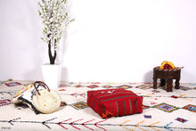 Load image into Gallery viewer, Moroccan Embroidered Pouf kilim
