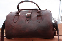 Load image into Gallery viewer, Small Leather Duffle Bag
