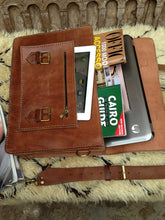 Load image into Gallery viewer, Cross Body Honey Leather Messenger Bag
