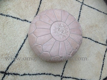 Load image into Gallery viewer, Natural Raw Leather Handmade Ottoman Leather Pouf

