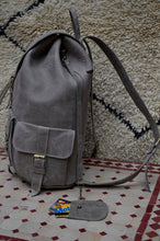 Load image into Gallery viewer, Amazing Large Rustic Gray handmade Travel Leather Backpack ON SALE
