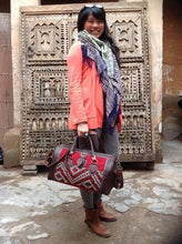 Load image into Gallery viewer, Tapestry Cross Body Purse Travel  Carry one  Winter looking duffle

