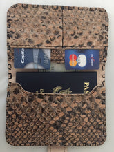 Load image into Gallery viewer, Reserved - Genuine Snake Skin Hand Stitch Passeport and Wallet Leather Case
